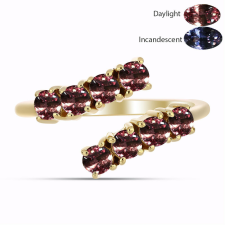  Arannyal Bevont Ezüst Gyűrű Tsivory Színváltós Gránáttal, Y61890/59 gyűrű