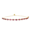 Arannyal Bevont Ezüst Karkötő Madagaszkári Rubinnal, Y53596