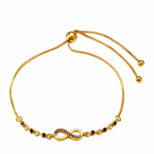  Arannyal Bevont Ezüst Karkötő Vörös Gyémánttal, PCY11016 karkötő