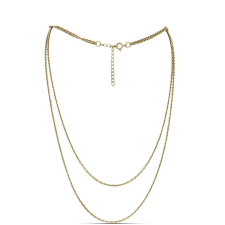  Arannyal Bevont Ezüst Lánc ( Nyaklánc ), Y59673 nyaklánc