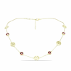  Arannyal Bevont Ezüst Nyaklánc Barton Gránáttal, Y62470