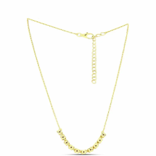  Arannyal Bevont Ezüst Nyaklánc Kognak Gyémánttal, Y61828 nyaklánc