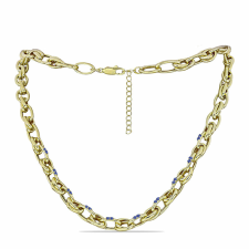  Arannyal Bevont Ezüst Nyaklánc Tanzanittal, Y59644 nyaklánc