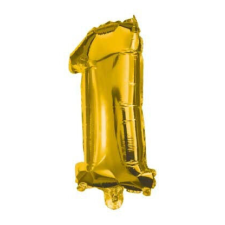  Arany Gold mini 1-es szám fólia lufi 33 cm party kellék