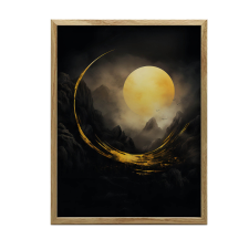  ARANY KERETES FALI PLAKÁT SÖTÉTSÉG ÉS VILÁGSÁG 30x40 CM grafika, keretezett kép
