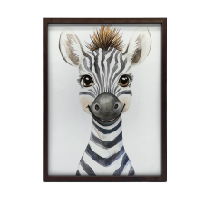ARANY KERETES PLAKÁT FALRA MERRY ZEBRA 50x70 CM MATT grafika, keretezett kép
