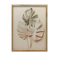 ARANY MONSTERA FALI PLAKÁT ALUMÍNIUM KERETBEN 40X50 CM grafika, keretezett kép