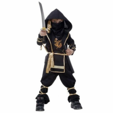 ARANY SÁRKÁNY Ninja jelmez gyerekeknek, 10 részes, XL-es méret jelmez