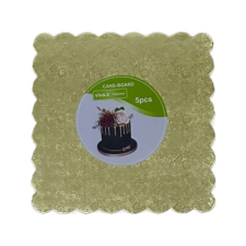 Arany színű,apró rózsa mintás ,négyzet alakú torta alátét 25x25 cm sütés és főzés
