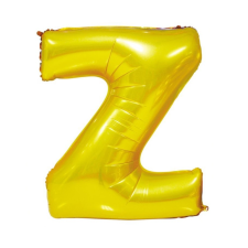  Arany színű, betű alakú fólia lufi, léggömb – Z party kellék
