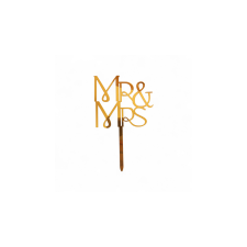  Arany színű Mr&Mrs felirat tortadísz beszúró sütés és főzés