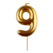  Arany színű számgyertya – 9 party kellék