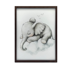 ARANYKERETES FALI PLAKÁT ÁLOMOS ELEFÁNT FELHŐN 40x50 CM grafika, keretezett kép