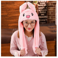  Aranyos, pihe-puha nyuszis sapka mozgatható fülekkel - rózsaszín (BBJ) gyerek sapka