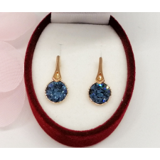 Aranyozott antiallergén fülbevaló Sv. kristállyal, 18 mm fülbevaló