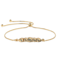  Aranyozott Ezüst Karkötő Kék Gyémánttal - 0.04 Karát karkötő