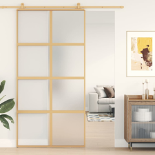 aranyszínű ESG tejüveg és alumínium tolóajtó 102,5 x 205 cm építőanyag