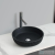 Arezzo design AVEX 42 cm-es pultra ültethető üveg mosdó, matt fekete AR-M333