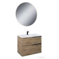 Arezzo design Canela tölgy MONTEREY 80 cm-es szett beépített mosdóval fürdőszoba bútor