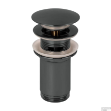 Arezzo design Click Clack fém túlfolyós leeresztőszelep, metál szürke, gun metal szaniter