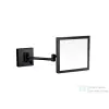 Arezzo design LED kozmetikai tükör szögletes, 5x nagyítással, fekete AR-QL5020B