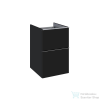 Arezzo design MONTEREY 40 cm-es alsószekrény 2 fiókkal matt fekete színben, szifonkivágás nélkül AR-168112