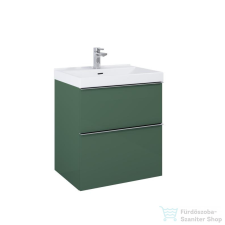 Arezzo design MONTEREY 60 cm-es alsószekrény 2 fiókkal matt zöld színben, szifonkivágással AR-168559 fürdőszoba bútor
