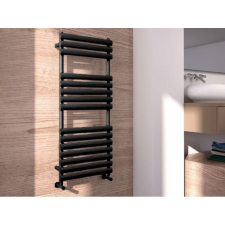 Arezzo design MOON ANTRACIT 500x1200 törölközőszárítós radiátor, matt fekete fűtőtest, radiátor