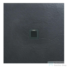 Arezzo design SOLIDSoft zuhanytálca 80x80 cm, Antracit, színazonos lefolyóval (2 doboz) AR-8080A kád, zuhanykabin