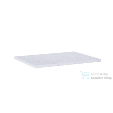 Arezzo design TERRAZZO márvány mosdópult 120/46/2 fehér matt AR-168541 szaniter