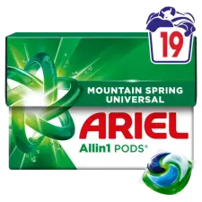 ARIEL Allin1 PODS Mountain Spring Universal Mosókapszula, 19 Mosáshoz tisztító- és takarítószer, higiénia