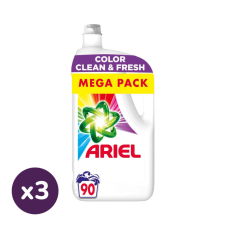 ARIEL Folyékony mosószer Color Clean &amp; Fresh, 3x4,5 liter (270 mosás) tisztító- és takarítószer, higiénia