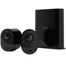Arlo Ultra 2 kültéri biztonsági kamera szett, 4K, 2 db kamera + bázisállomás, fekete (VMS5240B-200EUS) megfigyelő kamera