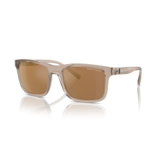 armani exchange AX4145S 83445A SHINY TRANSPARENT BROWN BROWN MIRROR GOLD POLARIZED napszemüveg