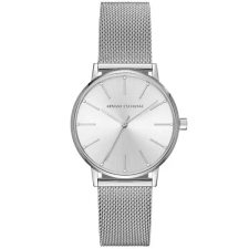  Armani Exchange Lola női ezüst karóra acél hálós szíjjal, 36 mm karóra