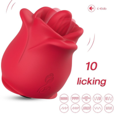 ARMONY STIMULATORS ARMONY - RÓZSA 10 ÜZEMMÓDÚ NYALÓ CSIKLÓVIBRÁTOR PIROS vibrátorok