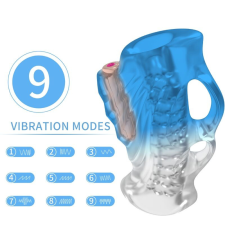  ARMONY – ujjvibrátor és maszturbátor kék árnyalatban maszturbátor
