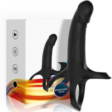 ARMONY - VIBRÁTOR GYŰRŰVEL ÉS VIBRÁTORRAL FEKETE vibrátorok