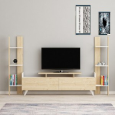 Arnetti Lara tölgy-fehér tv állvány 182 x 114 x 29 cm bútor