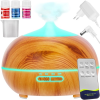  Aroma diffúzor és ultrahangos párásító, 400 ml, ionizálással és LED-del, távirányítóval + 3 olaj