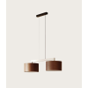 AROMAS DEL CAMPO REMS fekete-barna függesztett lámpa (C1318-2) E27 2 izzós IP20
