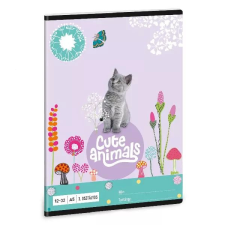 Ars Una Cute Animals: Cica mintás vonalas füzet - 3. osztályos, 12-32, A5 füzet