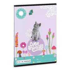 Ars Una Cute Animals: Cicás négyzetrácsos füzet - 27-32, A5 füzet