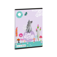 Ars Una : Cute Animals - Kitten cicás négyzethálós füzet A/5 füzet