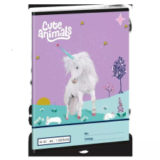 Ars Una Cute Animals: Unikornis mintás vonalas füzet - 1. osztályos, A5 füzet