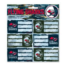 Ars Una : Flying Sharks füzetcímke 3x6db iskolai kiegészítő