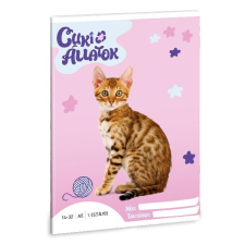 Ars Una Füzet ARS UNA A/5 32 lapos vonalas 14-32 I. osztályos Cuki-Bengáli macska füzet