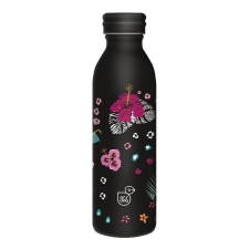 Ars Una Kulacs duplafalú ARS UNA fém BPA-mentes 600 ml Black Hibiscus kulacs, kulacstartó