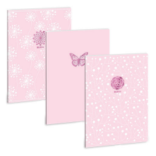 Ars Una : Soft Touch Pink Spring extra kapcsos ponthálós füzet A/4 füzet