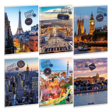 Ars Una Studio Kft. Ars Una A4 extra kapcsos füzet négyzethálós Cities of the world (5223) 22 füzet